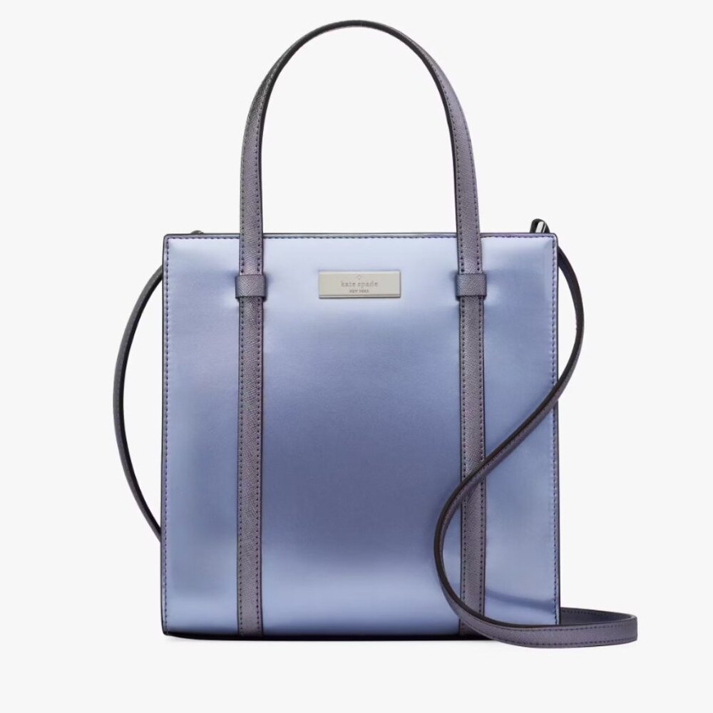 New Kate Spade Kenzie Small Tote In Candied Flower (Blue/Purple)